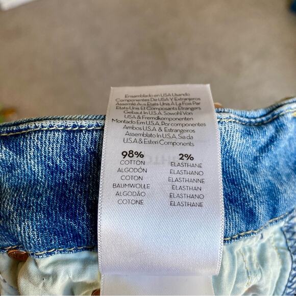 Mother Cotton Blend Looker Step Distressed Casual Prep Minimal Ankle Fray Jeans - Picture 6 of 10